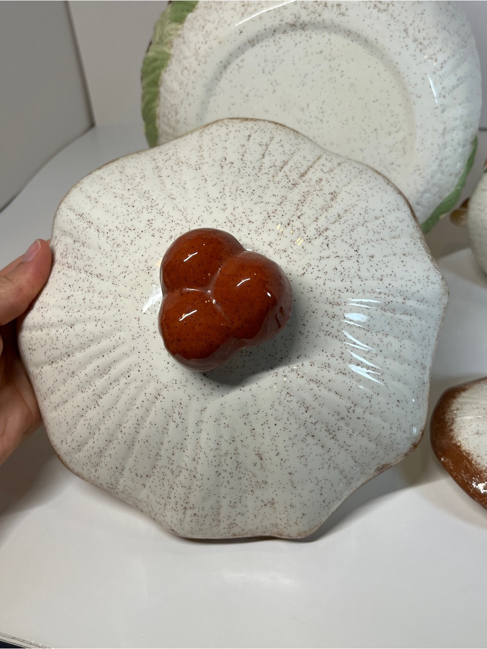Vintage 1970s MCM Mushroom Canister Set of 2 Arnels Large Cookie Jar Sugar Bowl - Picture 16 of 16